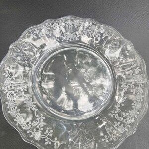 Fostoria MEADOW ROSE CLEAR Baroque shape set of 6